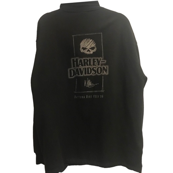 Vintage Harley Davidson 2006 Dayton Bike Week Pull Over 1/4 Zip Sweatshirt - Picture 2 of 7